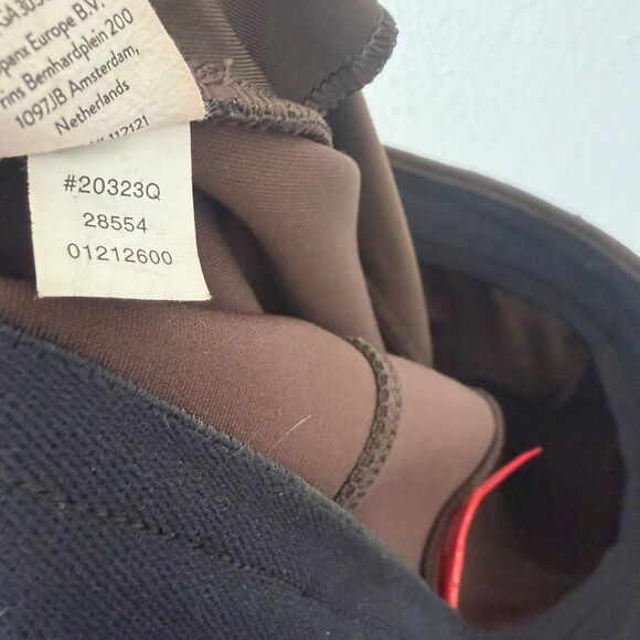 SPANX Faux Suede High Waisted Flare Leg Pants Chocolate Brown 20323Q MED Petite - Picture 8 of 9